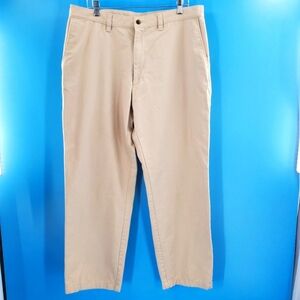 Haggar flat front cotton khaki pants 38x32